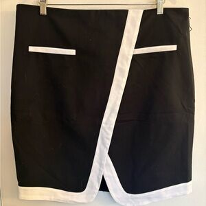 New York & Company Black Mini Skirt with White Trim